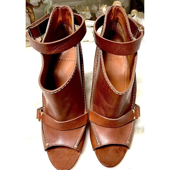 Givenchy Bootie Boot Cognac 39.5 heel ankle strap leather - Picture 3 of 13